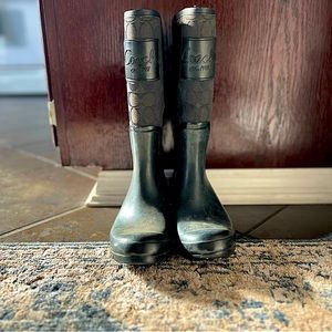 Coach rain boots size 10